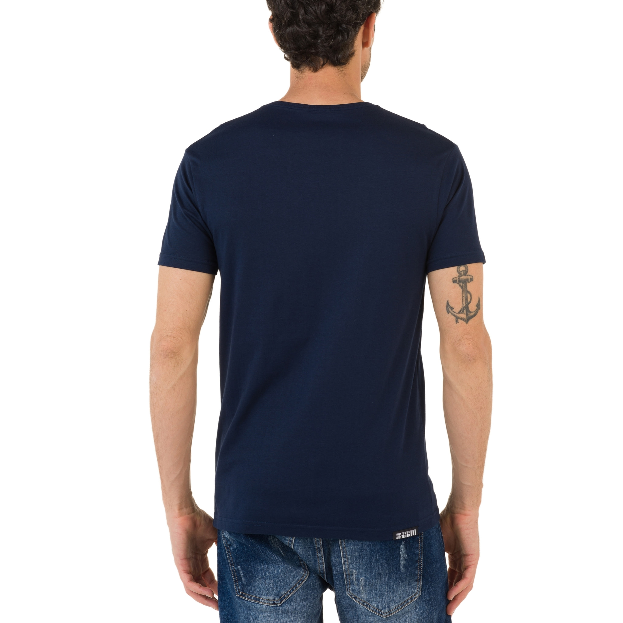 Camiseta Hot Buttered LIZARD Azul Marino