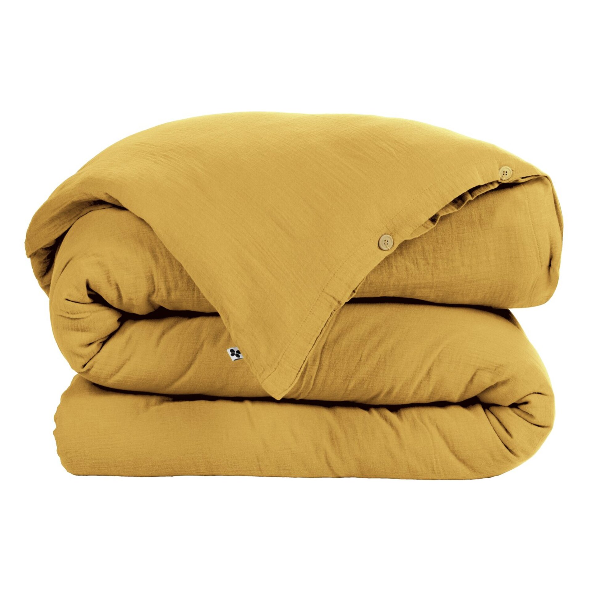 Housse de couette 100% gaze de coton safran
