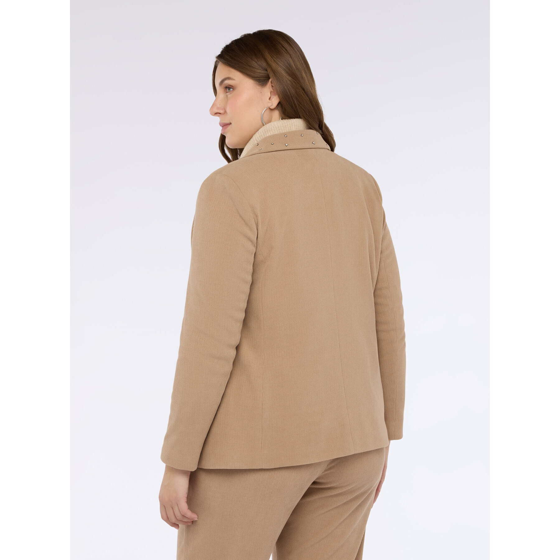 Fiorella Rubino - Blazer de terciopelo con puntos de luz - Beige