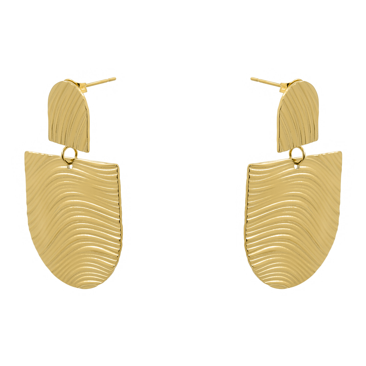 Pendientes Sata acabado oro amarillo 18k