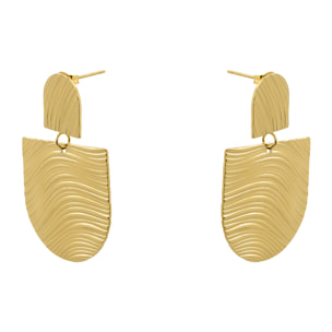 Pendientes Sata acabado oro amarillo 18k
