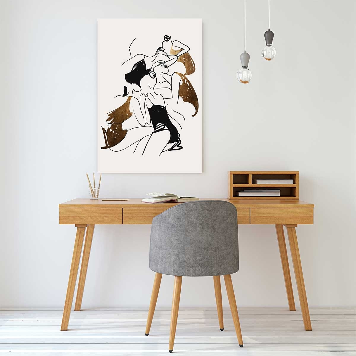 Tableau dessin ballerines Toile imprimée