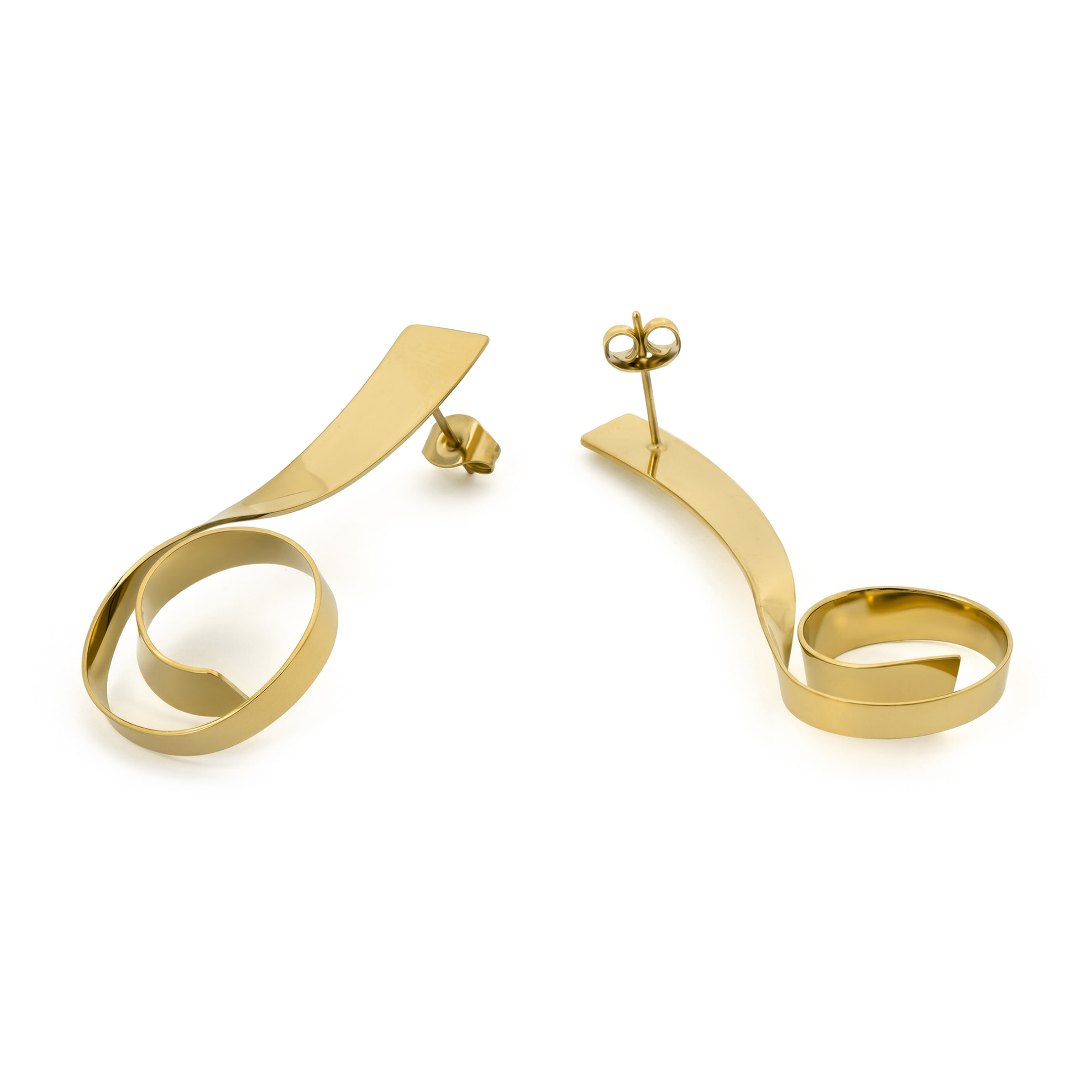 Pendientes Moneu acabado oro amarillo 18k
