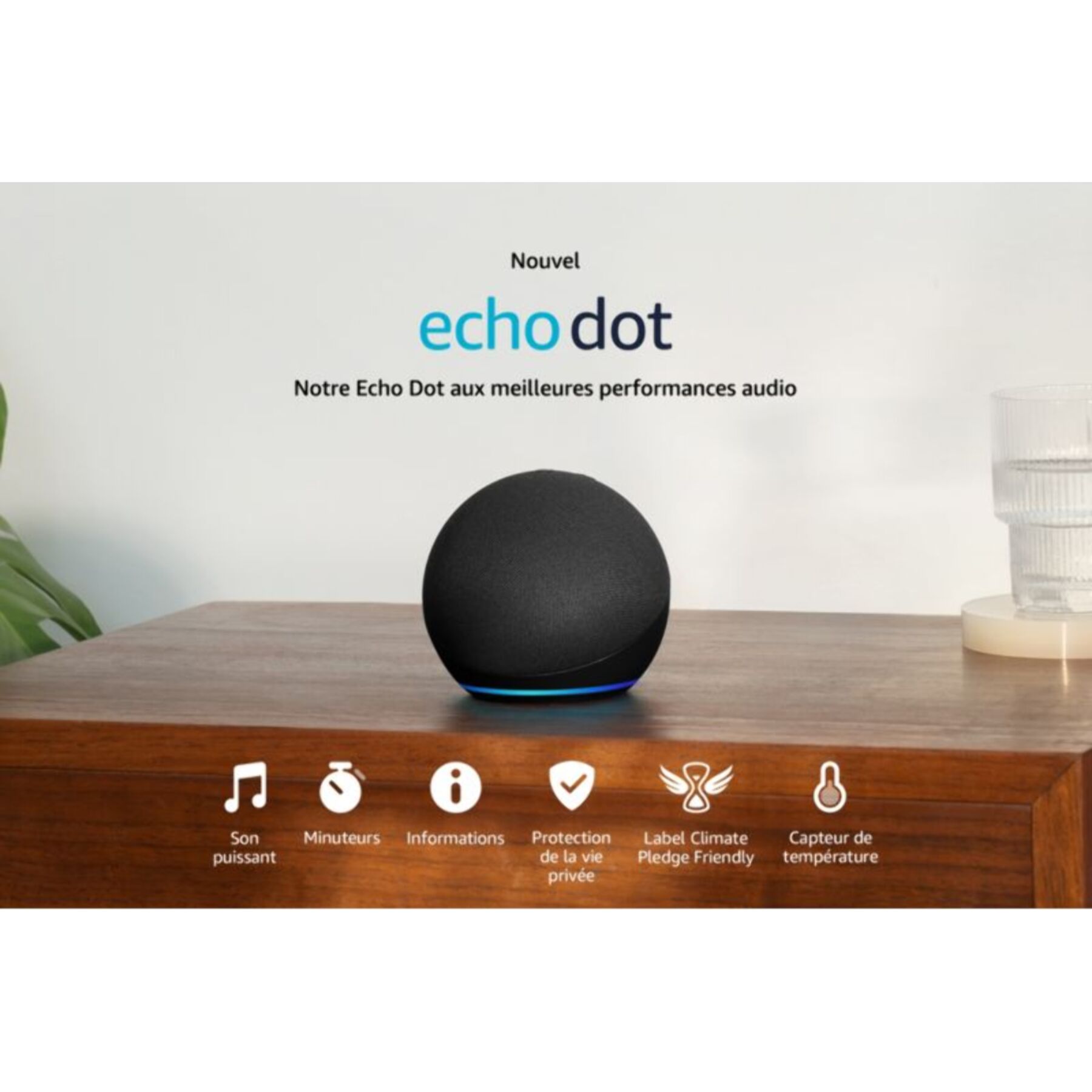 Assistant vocal AMAZON Echo Dot 5 Anthracite