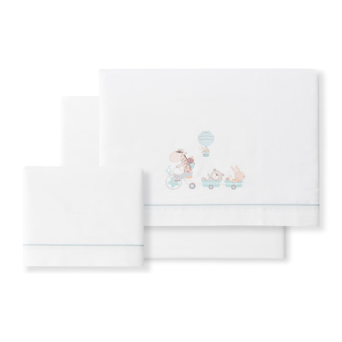 Sábanas Minicuna Jirafa Bicicleta