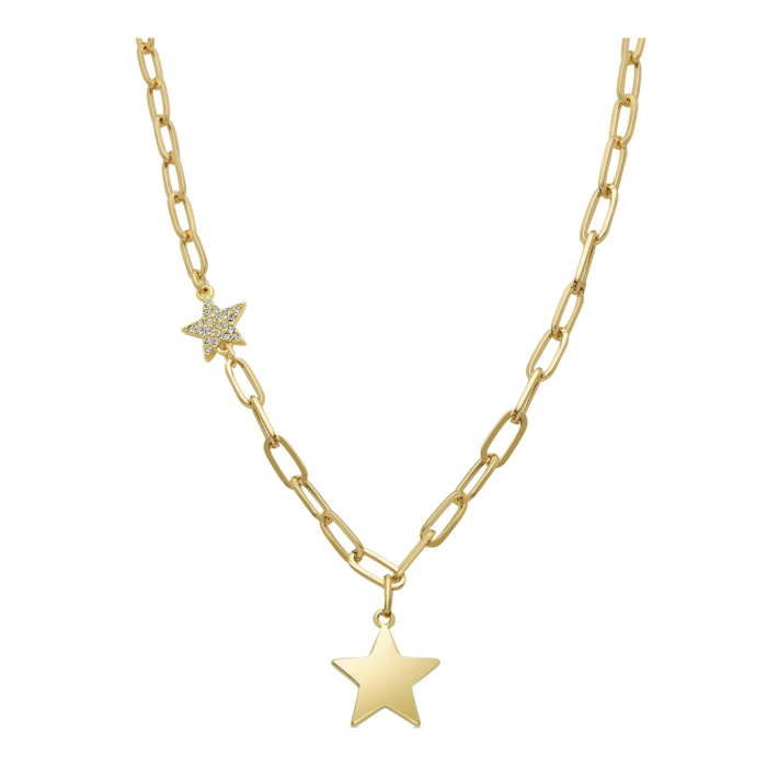 Collar de Circonita Brillante acabado en oro amarillo de 18K