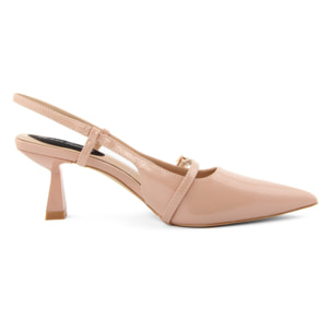 Slingback Donna colore Beige-Altezza tacco:7,5cm