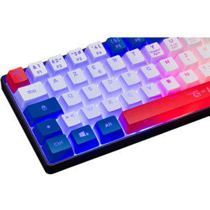 Clavier gamer THE G-LAB KEYZ HYDRO FR BLEU/BLANC/ROUGE