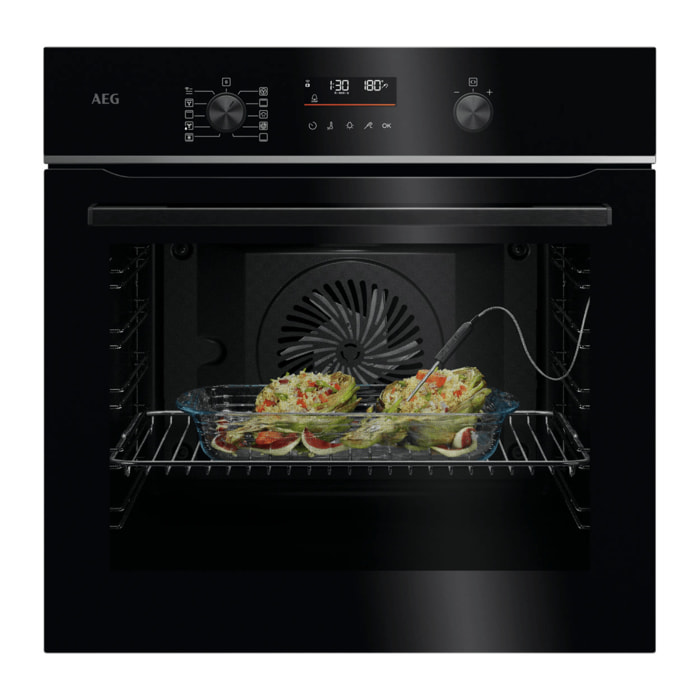AEG Horno multifunción Serie 5000 SurroundCook con SteamBake con Display LED Explore V5PBA521AB
