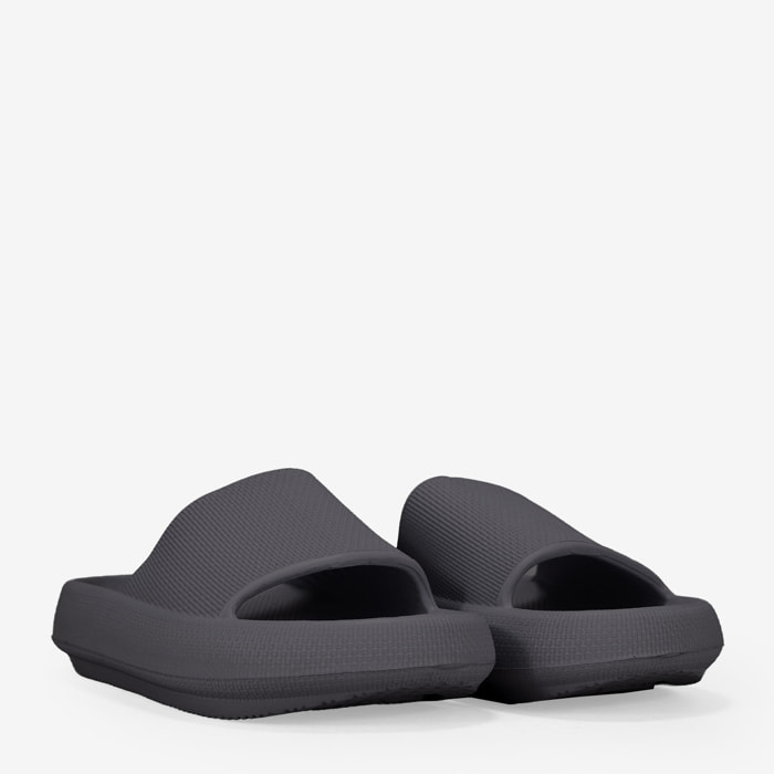 Sandalias con plataforma grises de goma