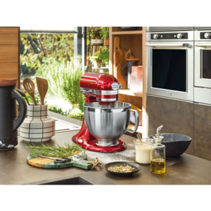 Robot pâtissier KITCHENAID 5KSM185PSECA POMME D'AMOUR, 4,8 L, accessoires inox, bol 3L, couvercle antiprojections