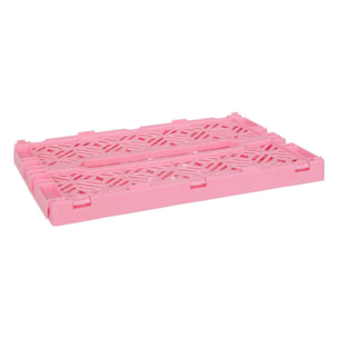Cagette pliante "Arry" rose 31x20x11,5cm