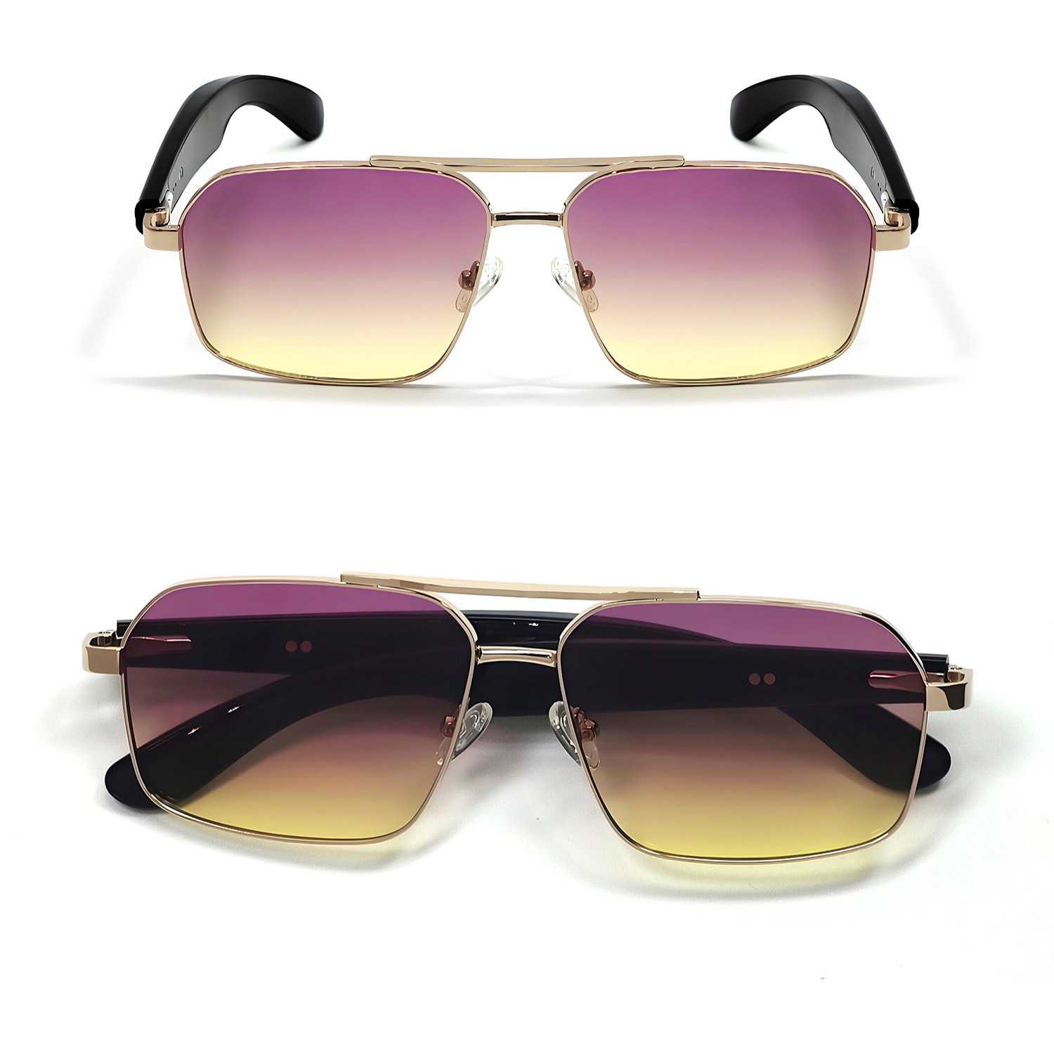 Gafas AI GT-31 con llamadas bluetooth, control remoto de cámara, reproducción de música y asistente de voz.