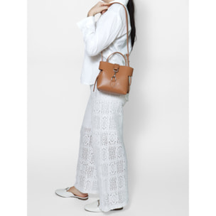 Borsa a mano da donna In Vera pelle Made in Italy 18x17x9 cm