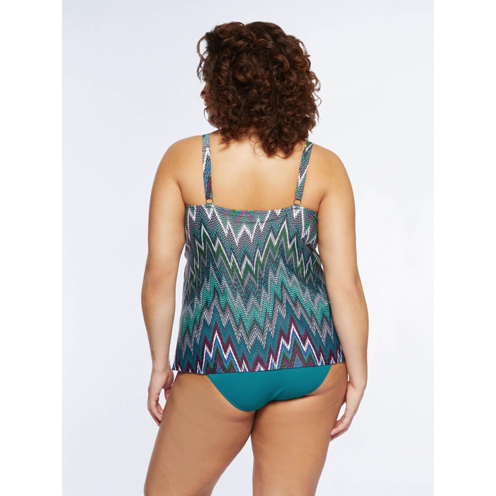 Fiorella Rubino - Top tankini scollo incrociato - Verde