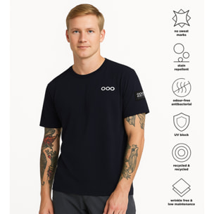 T-shirt ECOON modello La Campetoise in blu navy