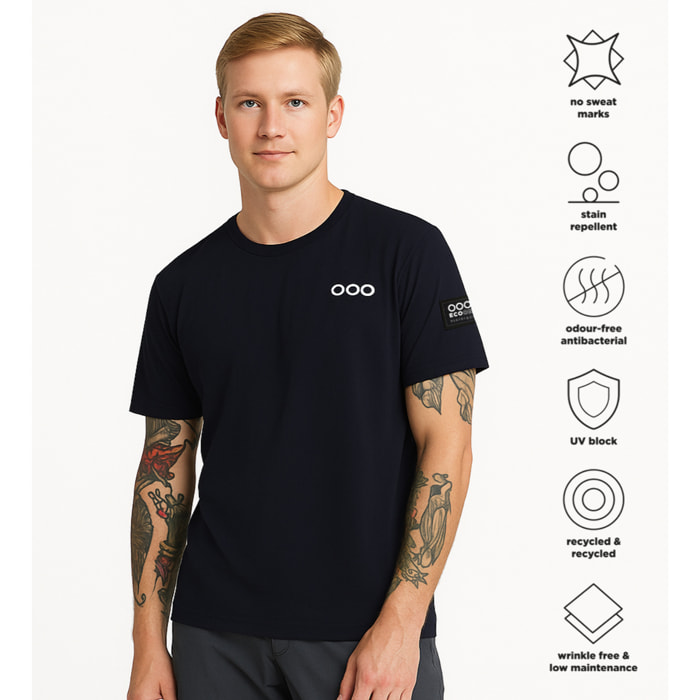 T-shirt ECOON modello La Campetoise in blu navy