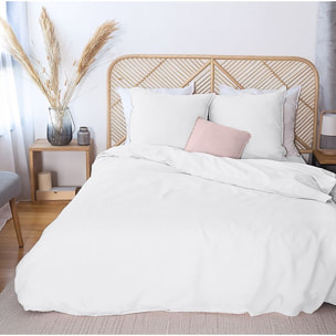 Parure Housse De Couette 3pcs 100% Lin/coton 57 Fils Lin MÉtis Uni