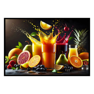 Affiche encadrée jus de fruits exotiques Affiche + cadre en métal - Noir
