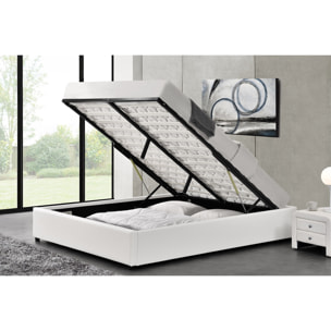 Lit coffre 160 x 200 cm blanc SALAMANQUE