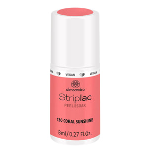 Striplac Peel or Soak - Vernis Semi-permanent - 130 Coral Sunshine 8 ml