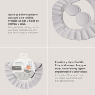 Capa Baño 1X1 Mod Estampado Oso Luna Estrellas+Gorro Bco/Azul