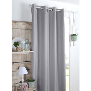 Rideau occultant doublure polaire - Gris Perle