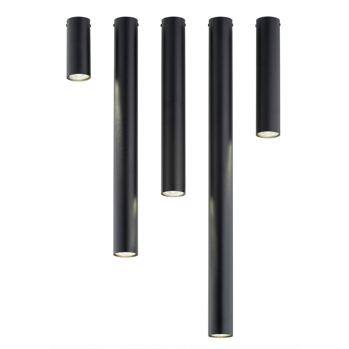 Lampada a sospensione Tecno 1XL in acciaio nero opaco