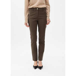 Pantaloni con tasche con zip in tessuto elastico