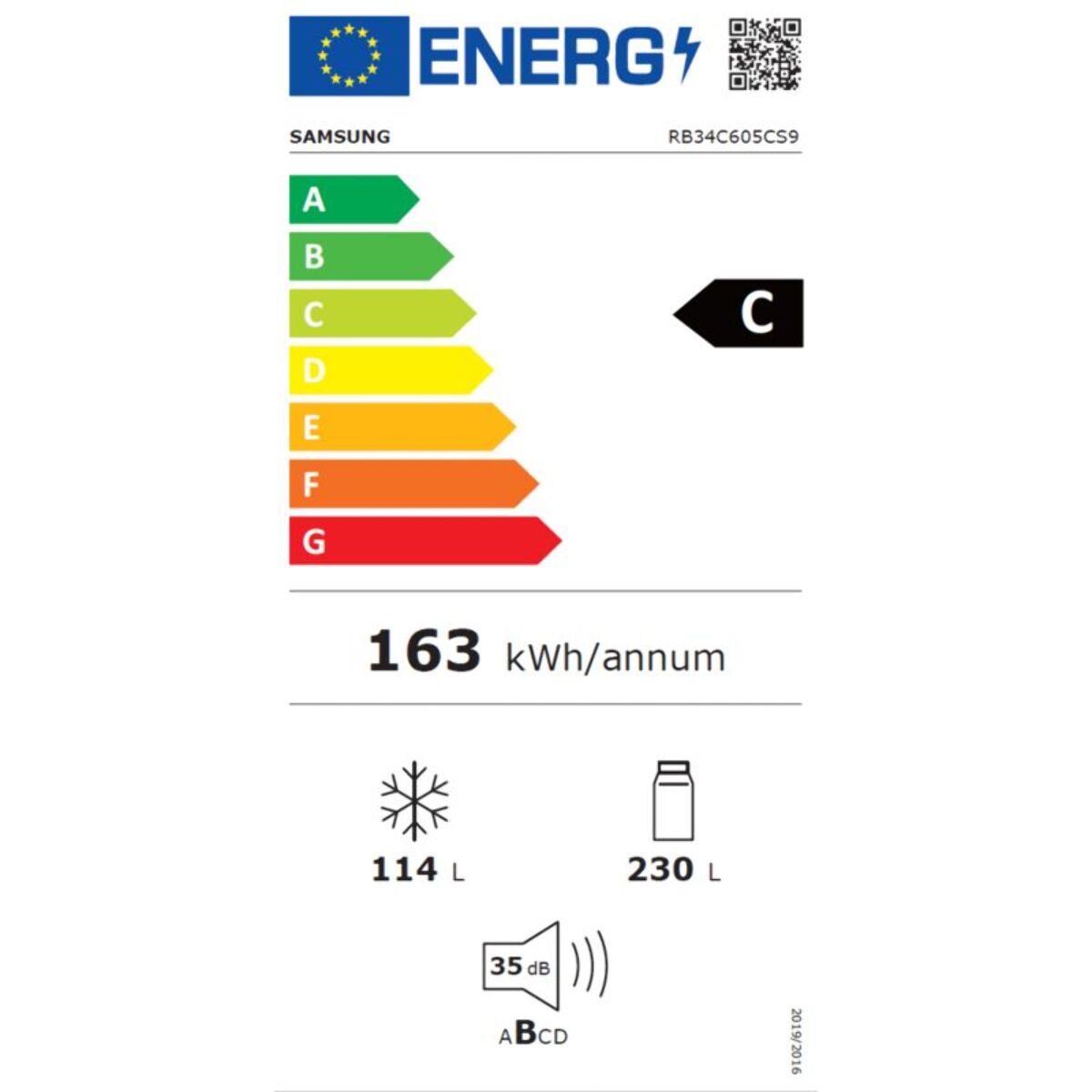 Réfrigérateur combiné SAMSUNG RB34C605CS9