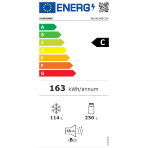 Réfrigérateur combiné SAMSUNG RB34C605CS9