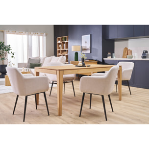 Chaises en tissu velours bleu pétrole et métal noir (lot de 2) AMIKA