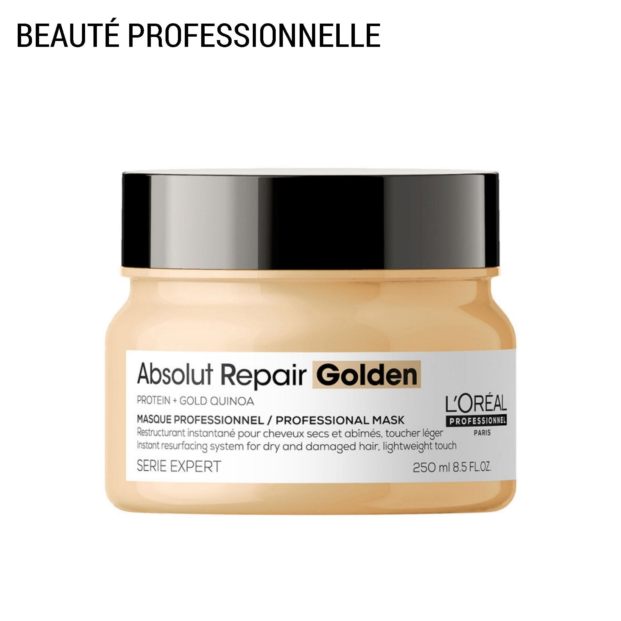 Série Expert Absolut Repair - Masque Golden Restructurant - cheveux secs et abîmés 250 ml