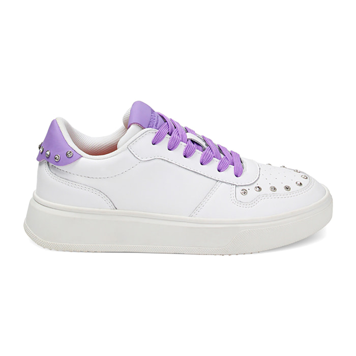 Zapatillas blanco-morado
