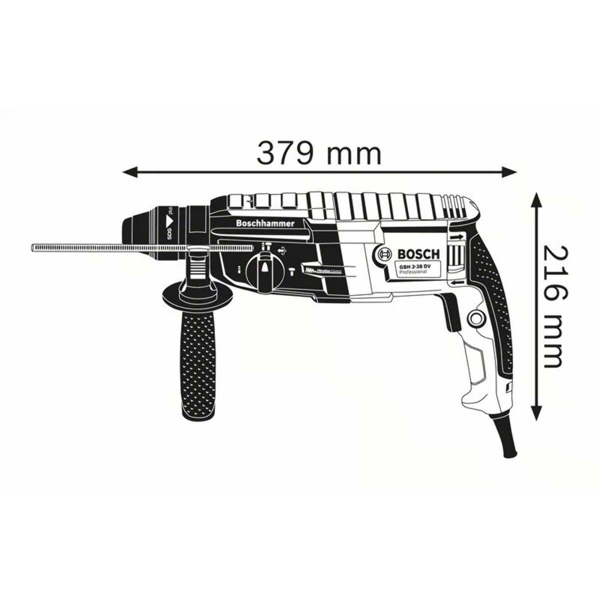 Perforateur SDS Plus GBH 2-28 Pro BOSCH - 0611267500