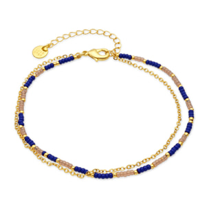 Tobillera Zasau acabado oro amarillo 18k