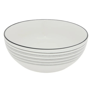 Saladier Lunova noir et blanc D22,5xp8,8cm