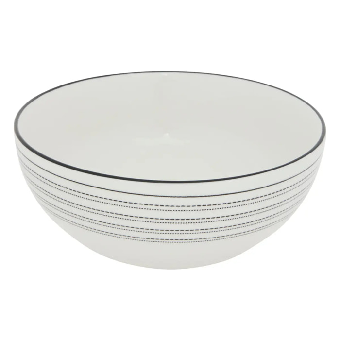 Saladier Lunova noir et blanc D22,5xp8,8cm
