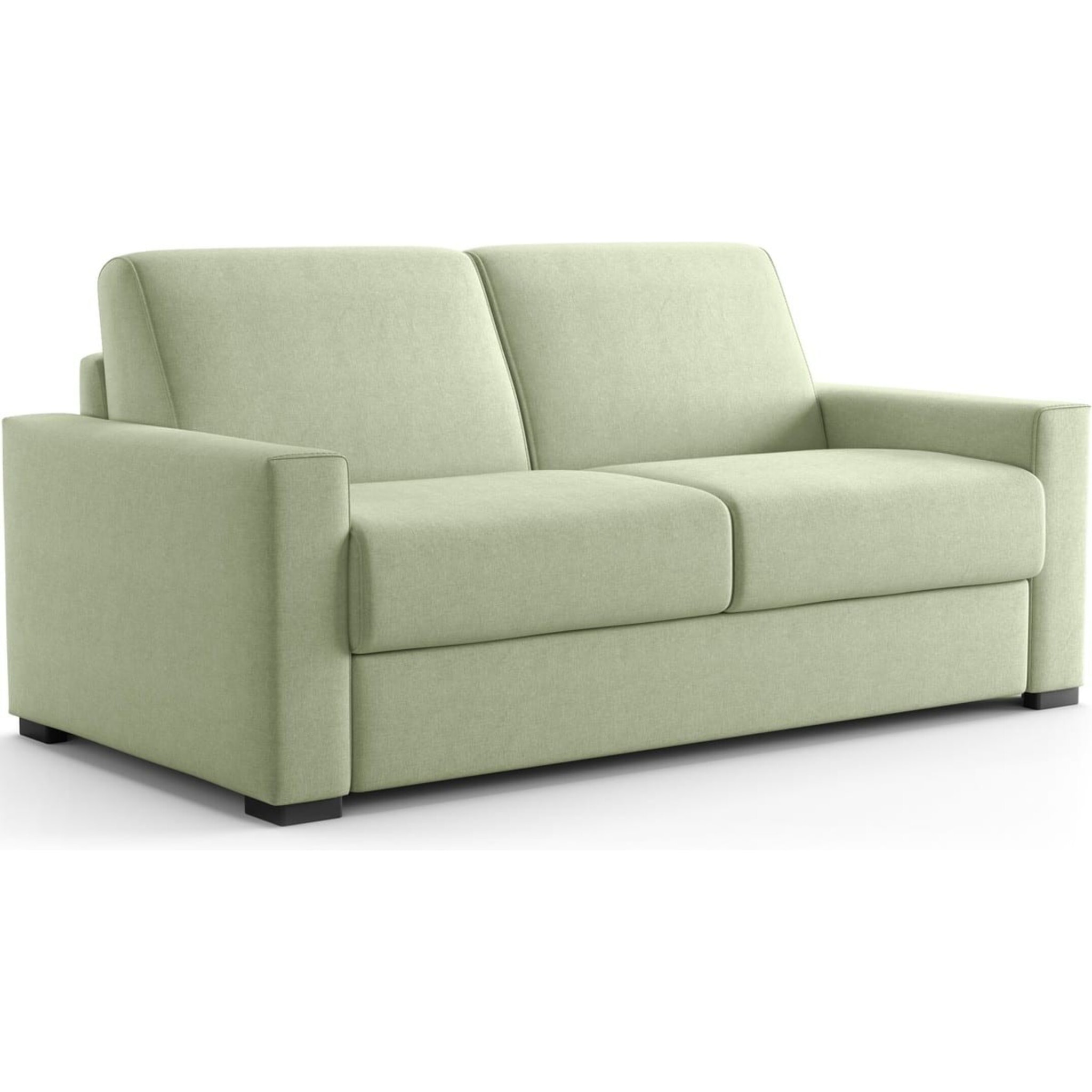 Canapé droit convertible 3 places en tissu chenille - ouverture express - ANZIO
