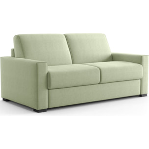 Canapé droit convertible 3 places en tissu chenille - ouverture express - ANZIO