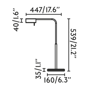 ACADEMY Lampe de table chrome