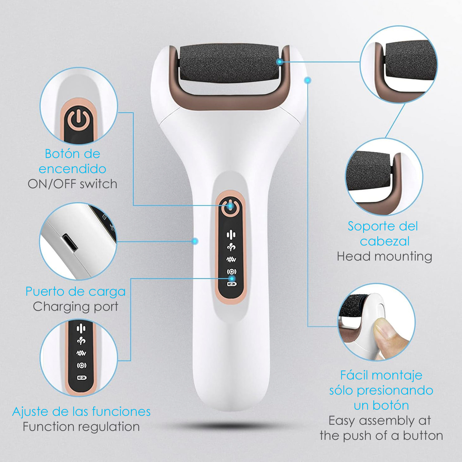 Lima elettronica per piedi, pedicure avanzata.