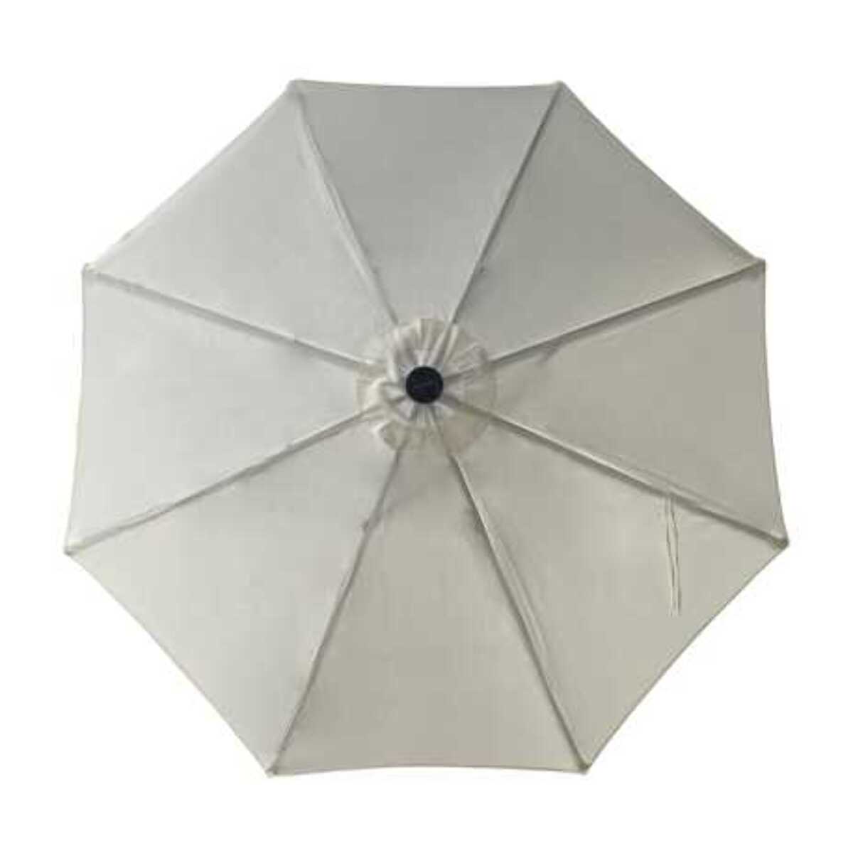 Ombrellone a palo centrale Benjamin Vacchetti in alluminio tondo ø3h2,4m antracite con led