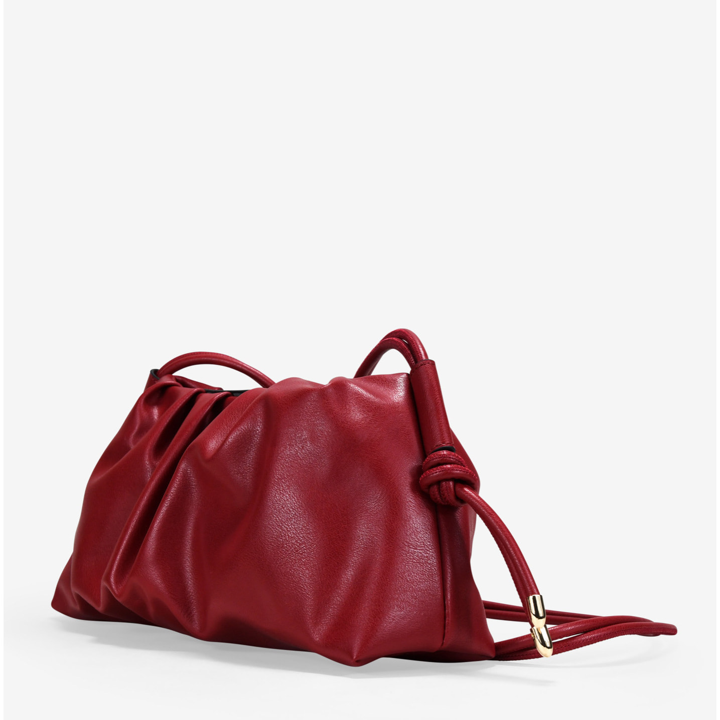 Bolso bandolera rojo con fruncido