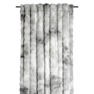 Rideau imitation fourrure ultra doux - Gris Perle
