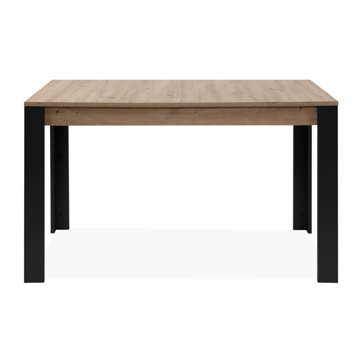 MINOS - Table extensible 4 à 6 personnes chêne et noir 150x80x75