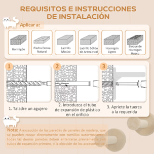 Juego de Estanterías para Gatos de 4 Piezas Rascador de Pared para Gatos con Postes de Sisal Plataforma para Saltar Bola de Juguete Beige