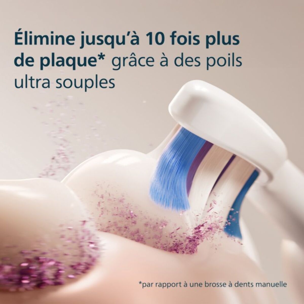 Brossette dentaire PHILIPS Sonicare lot de 4 - HX6054/87 white Sensitive S