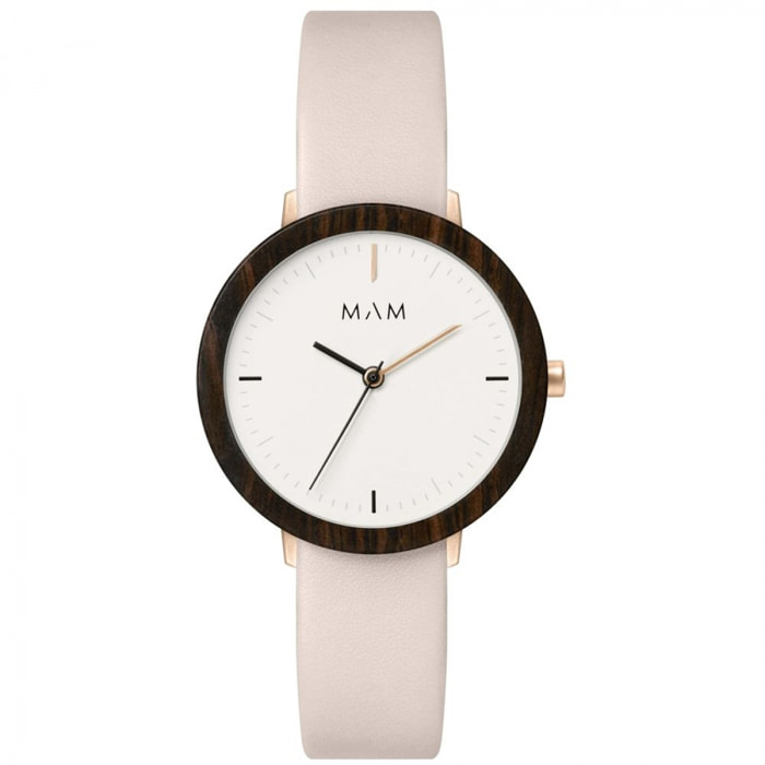 Reloj Mam MAM636 Unisex Analogico Cuarzo con Correa de Cuero