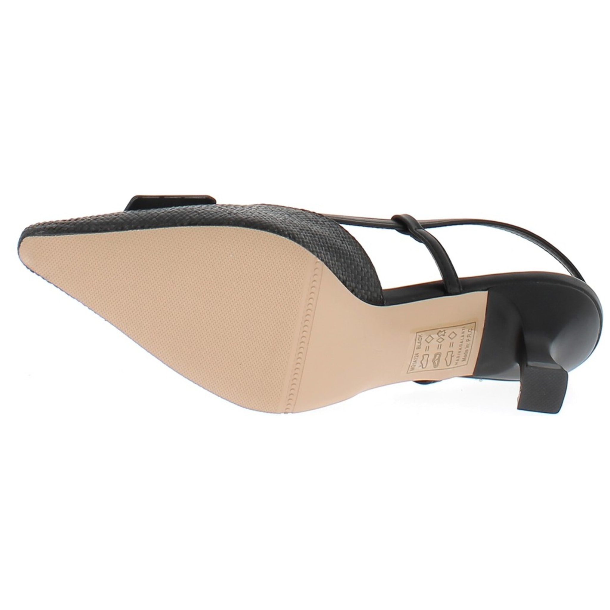 Marina Galanti Scarpe Donna Decollete Slingback Heeled 60 with Medal Horsebit MG 1A124 Black